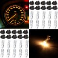 Ocpty 20 Pack Warm White T5 74 Halogen Light Bulb With 20pcs Twist Sockets Super Bright Instrument Panel Gauge Cluster