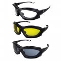 Canopy Padded Motorcycle Sunglasses And Riding Safety Glasses Ansi Z87 1 Convertible To Goggles 3 Pairs Black Frame With Anti 