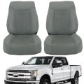 Driver Passenger Side Seat Front Covers In Gray Replacement For F250 F350 F450 F550 Lariat 2011 2012 2013 2014 2015 2016 