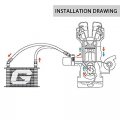 G-plus 19 Row An10-10an Engine Transmisson Oil Cooler Kit Black