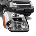 Headlight Assembly Passenger Side Headlamp Chrome Housing Replacement For 2005-2009 Equinox With Amber Corner 15888059 