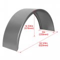 Hecasa Steel Round Single Axle Trailer Fender And Back Fits 14a To 16a Diameter Wheels 32a X 9a 15a