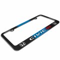 Ipick Image Made For Honda Civic Si Blue Racing Stripe Black Metal License Plate Frame