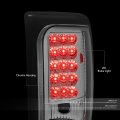 Auto Dynasty Pair Of Chrome Housing Clear Lens Led Brake Tail Lights Lamps Compatible With Dodge Ram 1500 2500 3500 94-02
