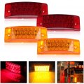 Set Of 4 6 Inch 20 Led Red Len Light Rectangle 801-r Truck Trailer Side Markers Diodes Amber Light 801-a Clearance Light 4 6