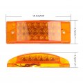 Set Of 4 6 Inch 20 Led Red Len Light Rectangle 801-r Truck Trailer Side Markers Diodes Amber Light 801-a Clearance Light 4 6