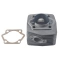 50mm Cylinder Head Kit For 100cc 2 Stroke Motorized Bicycle Engine Cnc Cover And High Port Piston Set With Gaskets Silver 