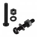 Uxcell Nylon Screw Nut Washer Assortment Kit M5x30mm Round Head Machine Bolt Nuts Flat Washers Black 20 Set