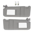 Left And Right Sides Sun Visor For 2006-2011 Toyota Camry Withoutroof Gray Two Sun With Lights Replace 7432006780b0 