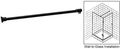 Crl Black Frameless Shower Door Fixed Panel Wall-to-glass Support Bar For 3 8 To 1 2 Thick Glass 