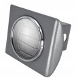Elektroplate Volleyball All Metal Brushed Chrome Hitch Cover For Trucks And Suvs Fits Standard 2 Trailer Receivers Premium