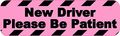 10in X 3in New Driver Please Be Patient Vehicle Magnet By Stickertalk 
