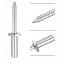 Uxcell Blind Rivets 304 Stainless Steel Pull Core Decoration 6 4mm Diameter 20mm Grip Length Close End Silver Tone 25pcs