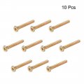 Uxcell M6x45mm Furniture Screw Hex Socket Machine Screws Zinc Plated Fasteners Bolts Full Thread Carbon Steel 10pcs