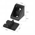 Uxcell Plastic Corner Braces Shelf Cabinet Door 90 Degree 2 Holes Angle Brackets With Cover Cap Black Pack Of 100
