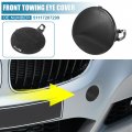 X Autohaux Front Bumper Tow Hook Cover Car Towing Eye Hole Replacement 51117207299 For Bmw 3 Series E90 E91 2009-2012 Black