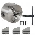Wflnhb K11-80 3 Inch Jaw Self Centering Lathe Chuck For Cnc Drilling Milling Machine Total 2 Set Of Jaws