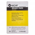 Niche Brake Pad Set For Suzuki Gsxr600 Gsxr750 Gsxr1000 69100-15830 69100-15850 Rear Organic 4 Pack