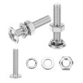 10pcs M6 X 30mm Flanged Button Head Socket Cap Screws 304 Stainless Steel Drive Fasteners Bolts With Nuts Flat Lock Washer 