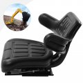Black Universal Forklift Seat Pvc Pu Foam Backrest Tractor For Forklifts Dozers Aerial Lifts Riding Mowers Tractors Excavators 