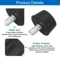 4pcs Thread Adjustable Levelling Feet 1 18 X 0 63 Rubber Furniture With M8 15mm Studs For Table Chair Floor Protector Black
