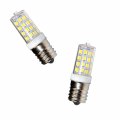 Hqrp 2-pack E17 Base 43 Smd 2835 Led Light Bulb Dimmable 110v Cool White Compatible With Microwave Refrigerator Kitchen Vent