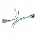 Uxcell 6pcs 1157 Led Light Bulb Car Brake Lamp Extension Wire Socket Holder Connecter