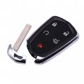 Hqrp 2-pack Remote Key Fob Shell Case Keyless Entry W 5 Buttons Compatible With Cadillac Cts 2014 2015 2016 Ct6 2017