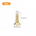 Uxcell Brass Wood Screws 25pcs M3 5 X 12mm Slotted Drive Flat Head Self Tapping Screw Countersunk For Woodworking Furniture