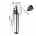 Uxcell Mt4 F115 Carbide Tipped Half Notched Lathe Dead Center Morse Taper 4mt 60 Degree For Woodworking Woodturning Drill Tool