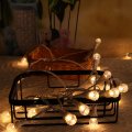 Battery Operated String Lights 30 Led Warm White Glass G15 Bulbs 8 Modes Waterproof With Timer For Garden Wedding Party And