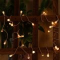 Battery Operated String Lights 30 Led Warm White Glass G15 Bulbs 8 Modes Waterproof With Timer For Garden Wedding Party And