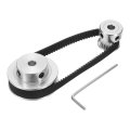 Gt-2 Synchronous Wheel 20 48 Teeth 5mm Bore Aluminum Alloy Timing Pulley With 1pcs Length 200mm Width 6mm Belt For 3d Printer 
