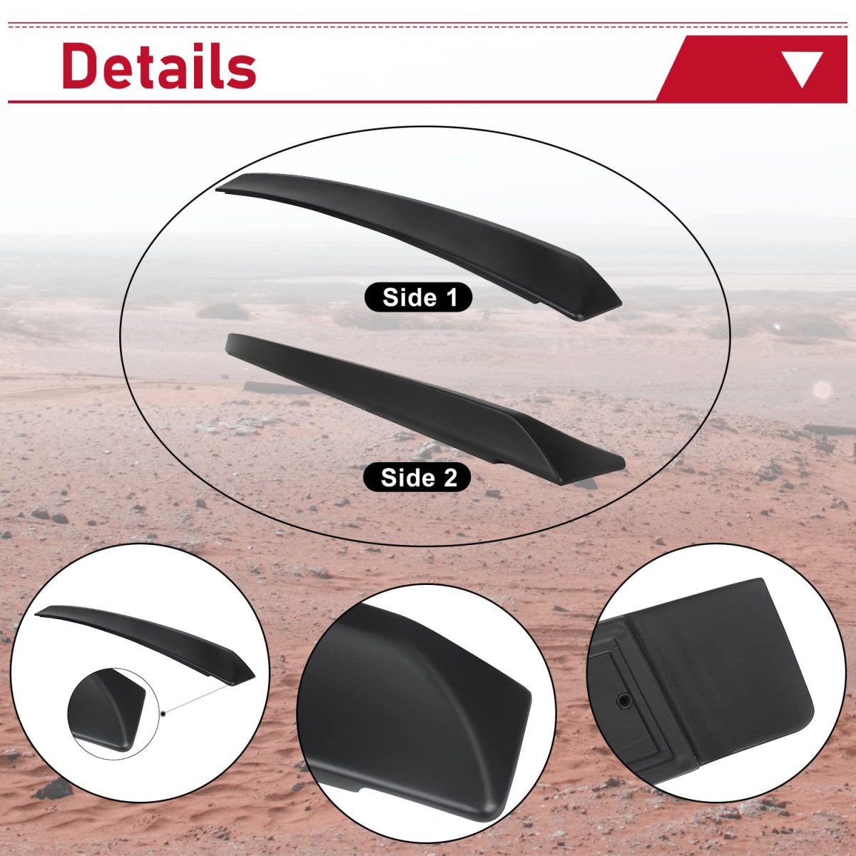Hecasa Rear Trunk Spoiler Wing For 2008-2023 Dodge Challenger Abs Unpainted Matte Black Srt Style