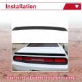 Hecasa Rear Trunk Spoiler Wing For 2008-2023 Dodge Challenger Abs Unpainted Matte Black Srt Style