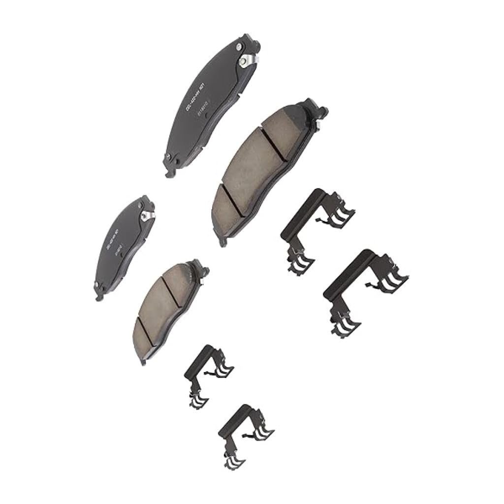 Front Disc Brake Pads For Cadillac Cts 2003 2004 2005 2006 2007 Ceramic Gold Low Dust With Mechanical Wear Sensor Shims And