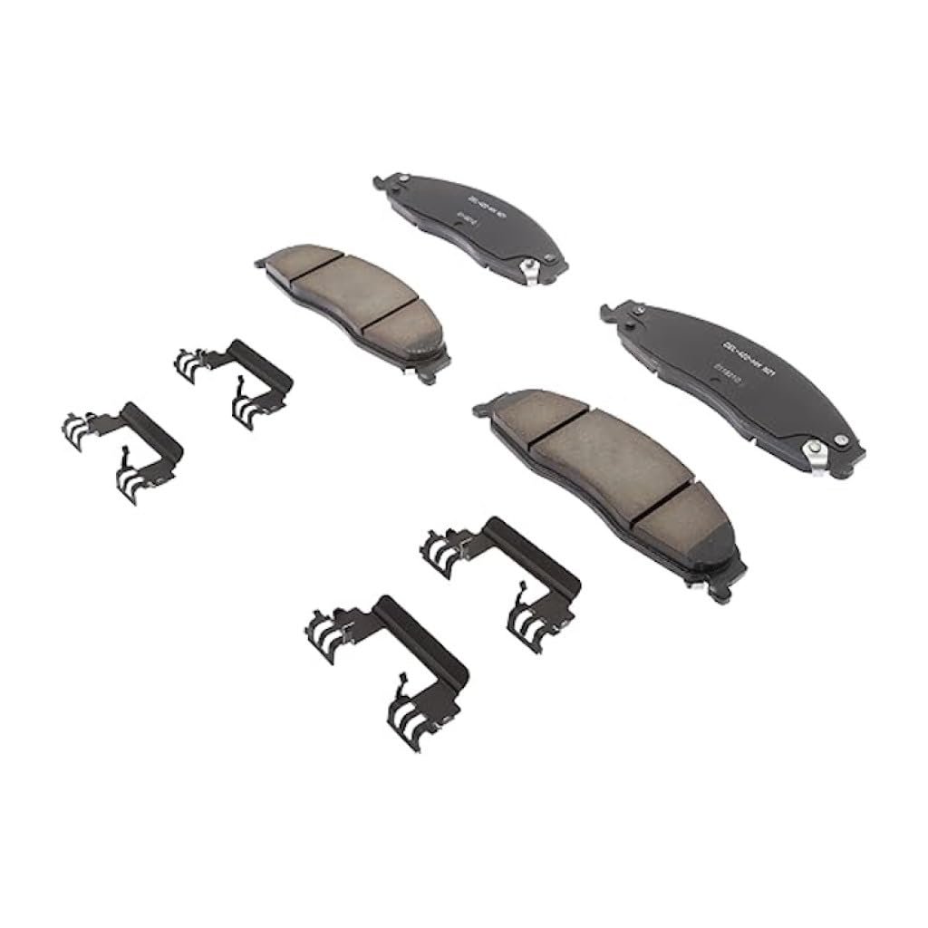Front Disc Brake Pads For Cadillac Cts 2003 2004 2005 2006 2007 Ceramic Gold Low Dust With Mechanical Wear Sensor Shims And