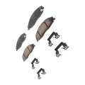 Front Disc Brake Pads For Cadillac Cts 2003 2004 2005 2006 2007 Ceramic Gold Low Dust With Mechanical Wear Sensor Shims And 