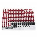 Httmt Complete Fairing Bolt Fasteners Kit Body Screws Compatible With Yamah Hond Suzuk Red Flat