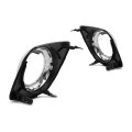 Fog Light Cover Pair For Toyota Rav4 2009 2010 2011 2012 Black Chrome Trim With Hole Base Sport Model Dot Certified To1038129