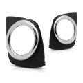 Fog Light Cover Pair For Toyota Rav4 2009 2010 2011 2012 Black Chrome Trim With Hole Base Sport Model Dot Certified To1038129