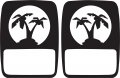 Jeeptails Inverted Palm Tree Tail Lamp Light Covers Non-led For Jeep Gladiator Black 1 Pair 