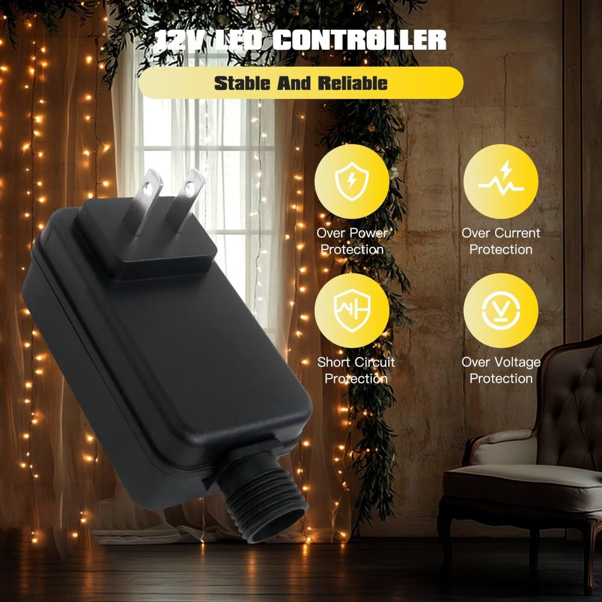 12v 7 2w Inflatable Power Supply Low Voltage Ip44 Waterproof Transformer With Us Plug