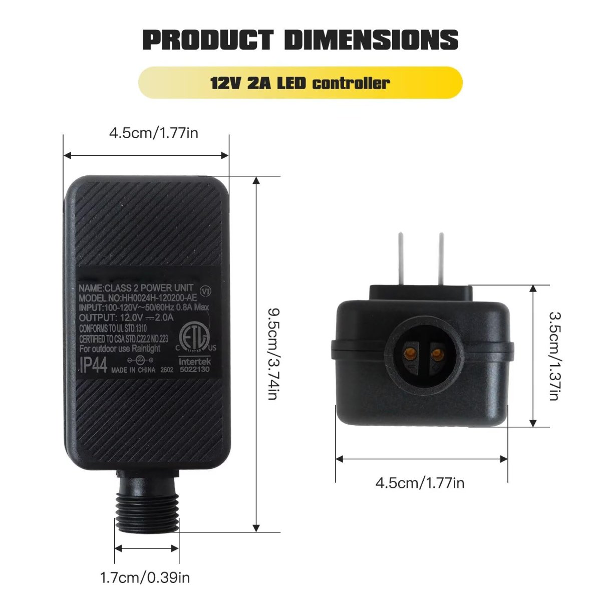 12v 7 2w Inflatable Power Supply Low Voltage Ip44 Waterproof Transformer With Us Plug