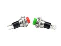 Wgcd 20 Pcs Momentary Spst Metal Push Button Switch Red Green Cap With 10mm Thread 