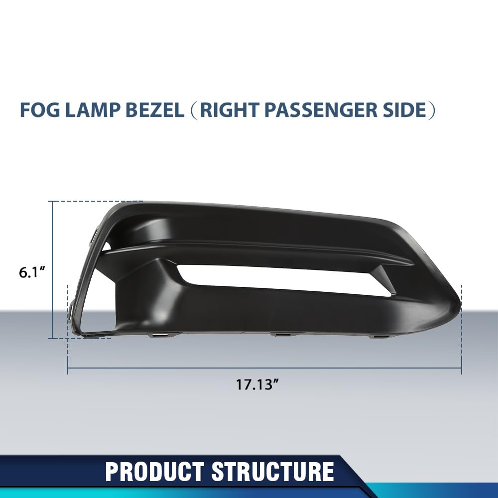 Pit66 Front Bumper Fog Lamp Bezel Light Cover Passenger Right Side Compatible With Honda Accord Sedan 2018-2020 71102tvaa10