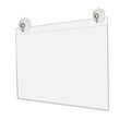 17 W X 11 H Window Mount Ad Frame Sign Holder With 2 Suction Cups Hooks Lot Of 1 