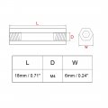 10pcs Brass Straight Pcb Pillar Female Thread Hex Standoff Spacer M4x6x18mm