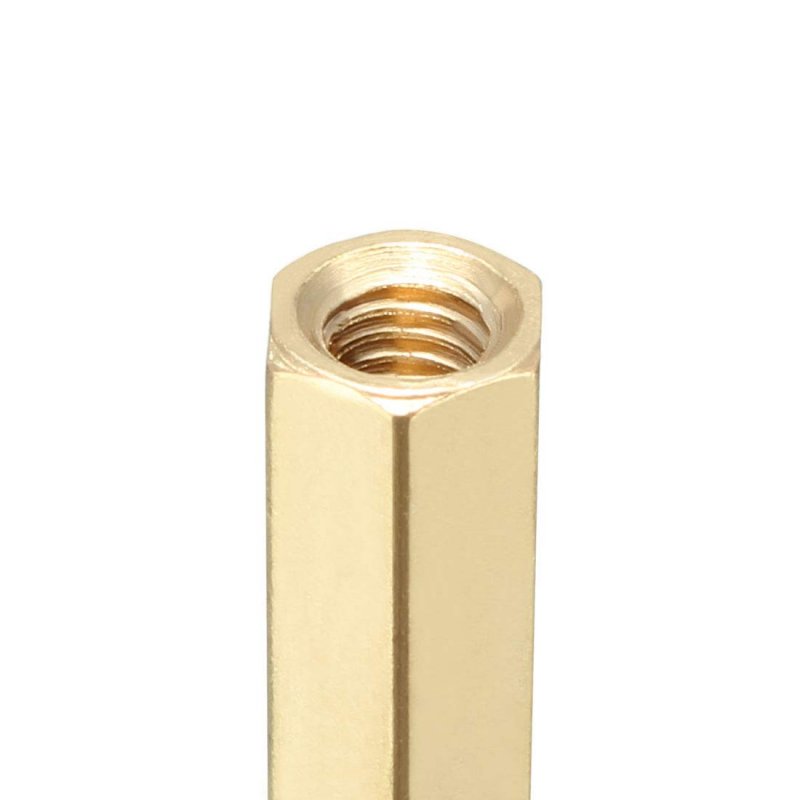 10pcs Brass Straight Pcb Pillar Female Thread Hex Standoff Spacer M4x6x18mm