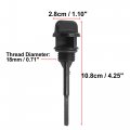 Uxcell 2pcs 18mm Motorcycle Engine Oil Tank Level Gauge Cap Filler Dipstick Black Plastic For Gy6 125